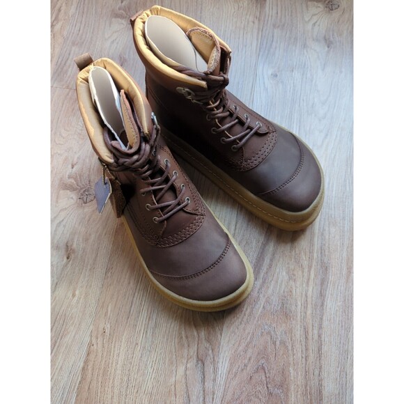 Birkenstock X Pitti Uomo Brown Leather Lace Up Boots Womens 7-7.5 EU 38 - Picture 3 of 12